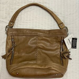 Makowski truffle genuine leather bucket hobo handbag purse